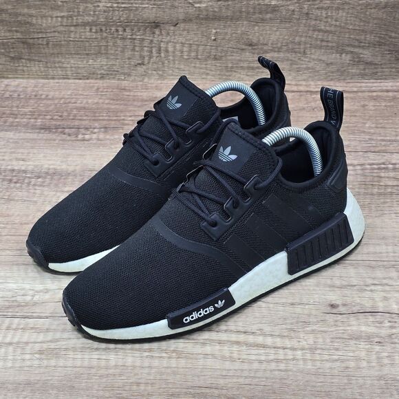 Adidas NMD R1 Refined Men's Size 7 Black White Running Shoes (H02333) - Picture 7 of 9